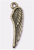 Breloque en métal aile d'ange 26x7 mm bronze x2