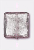 Feuille d'argent carré 20 mm rose x1 Feuille d'argent carré 20 mm rose x1