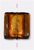 Feuille d'argent carré 20 mm marron x1 Feuille d'argent carré 20 mm marron x1