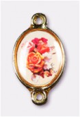Intercalaire bouquet de roses or 15x13 mm x1