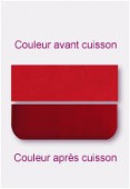 Verre opalescent plat rouge 7,62x5,08cm x4