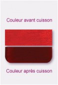 Verre transparent plat rouge 7,62x5,08cm x4