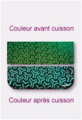 Verre dichroïc plat hélice vert 7,62x5,08cm x1