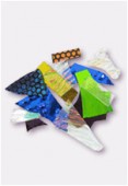 Verre dichroïc plat multicolor 7,62x5,08cm x1