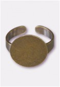 Bague réglable support à coller 16 mm bronze x1