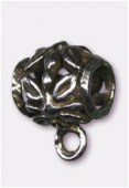 Attache breloque en métal 10x10 mm argent vieilli x2