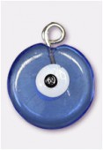 Perle en verre pendentif oeil palet porte bonheur x1