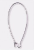Dormeuse 45x20 mm argent x2