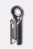 Embout pour cordon 1 mm argent x12