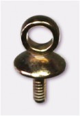 Anneau à visser plateau bombé 7x4 mm or x2