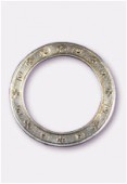 Pendentif en métal anneau 46 mm argent vieilli x1