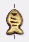 Perle en métal poisson 10x5 mm bronze x4