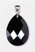 Zirconium pendant amande jet 25x18 mm x1