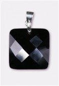 Zirconium pendant carré jet 18 mm x1