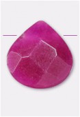 Larme à facettes 16x16 mm fuchsia x1