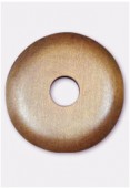 Donut en bois 55 mm marron x1