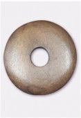 Donut en bois 55 mm marron foncé x1