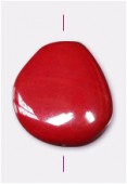 Chunky triangle 18x17 mm coral shimmer x1