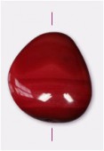 Chunky triangle 18x17 mm blood red x1
