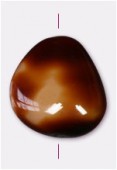 Chunky triangle 18x17 mm light tiger eye x1