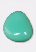 Chunky triangle 18x17 mm milky green x1