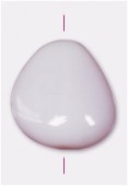Chunky triangle 18x17 mm rose alabaster x1