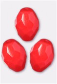 Olive à facettes 13x10 mm coral x4