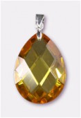 Zirconium pendant amande topaz 25x18 mm x1