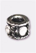 Argent 925 perle intercalaire 5,5x4,5 mm x1