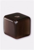 Oeil de chat cube 6 mm dark brown x8