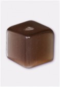 Oeil de chat cube 6 mm light brown x8