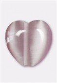 Oeil de chat coeur 12 mm light purple x4