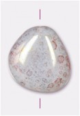 Chunky triangle 18x17 mm milky lumi pink x1