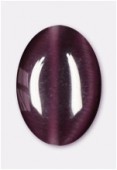 Oeil de chat palet ovale 14x10 mm dark purple x4