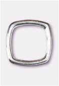 Argent 925 intercalaire carré 12 mm x1