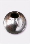 Perle en métal ronde 3 mm argent vieilli x100