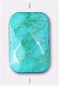 Magnesite rectangle à facettes 30x20 mm turquoise x1