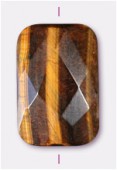 Oeil de tigre rectangle à facettes 30x20 mm x1