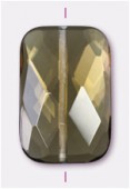 Smokey quartz rectangle à facettes 30x20 mm x1
