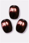 Grain nacré 6x4,5 mm bronze x24