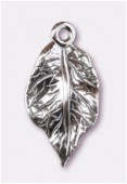 Argent 925 breloque feuille 20x10 mm x1