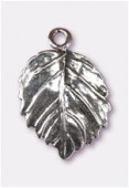 Argent 925 breloque feuille 20x14 mm x1