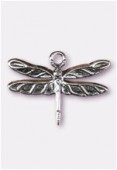 Argent 925 breloque libellule 22x16 mm x1
