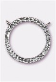 Argent 925 anneau martelé 25 mm x1