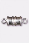 Fermoir aimanté 16x5 mm plaqué argent x1