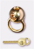 Attache chaîne serpentine 4,3 mm plaqué or x2