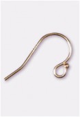Gold Filled 14 K crochets d'oreilles boules 20x10 mm x2
