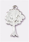 Breloque en métal arbre 20x12 mm argent vieilli x2