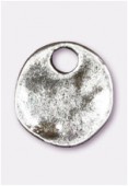 Breloque en métal pion 10 mm argenté vieilli x2