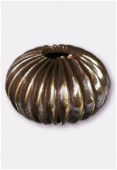 Perle en laiton ronde 12x10 mm bronze x2